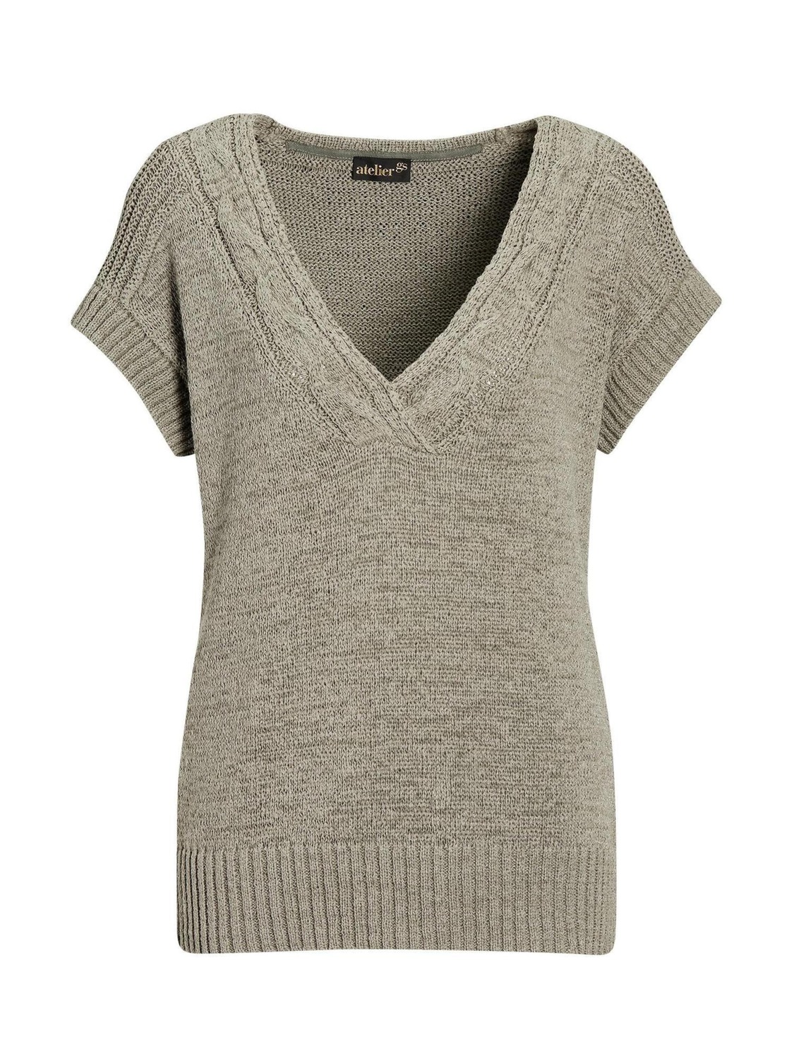 

Goldner Вязаный жилет в крапчатом зеленом