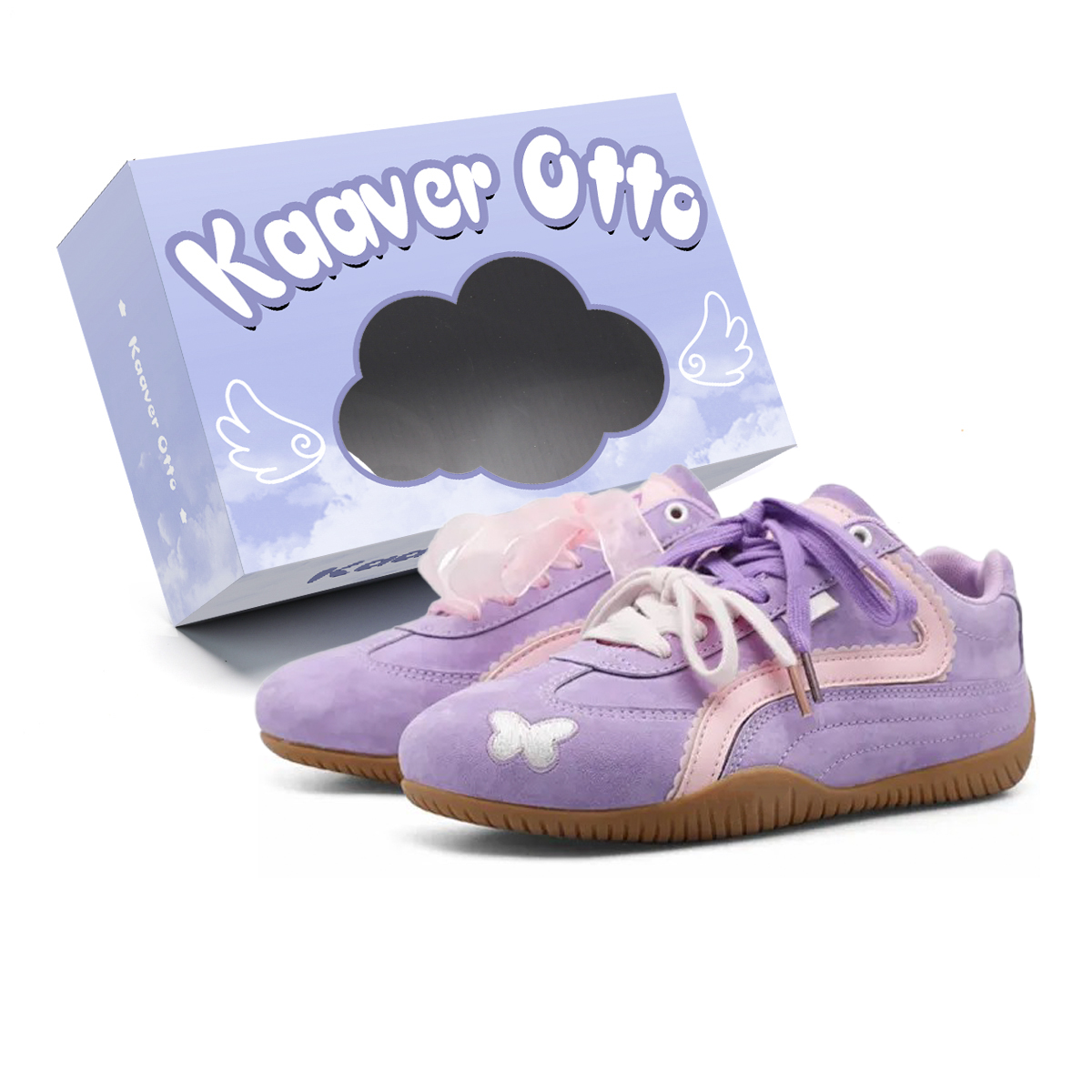 

KAAVER OTTO Немецкие армейские кроссовки Unisex с противоскользящей подошвой, дышащие и легкие, низкие, Purple Butterfly, цвет Purple Butterfly