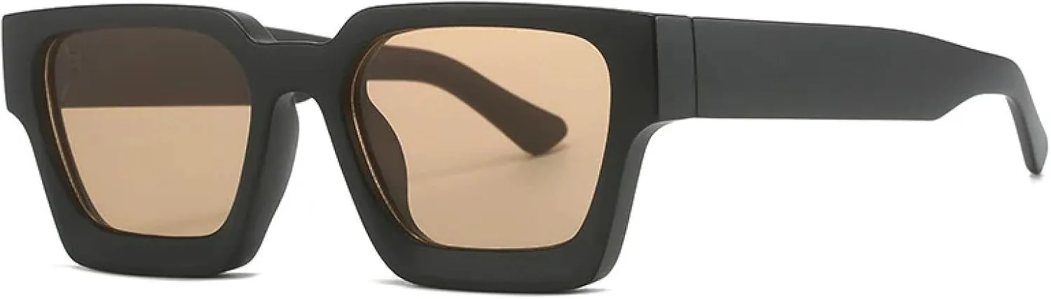 

Роскошные солнцезащитные очки для женщин, прозрачные линзы с градиентом «океан», ретро-стиль, защита от УФ-излучения UV400, леопардовый принт UATXTAU, Matte Black Tea