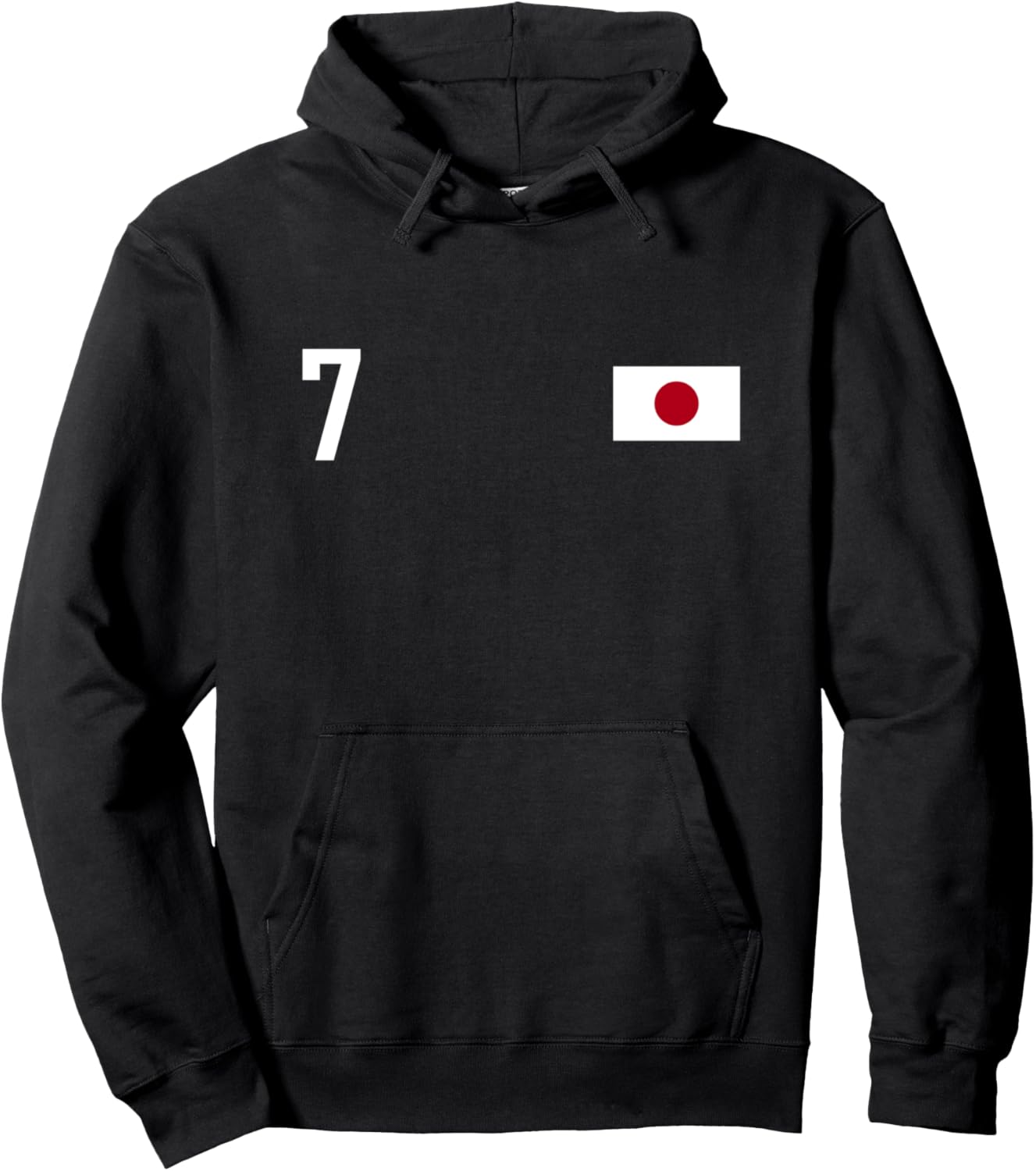 

Худи унисекс с изображением флага Японии № 7 (JAPAN Flag No.7 Unisex Hoodie) Atryink, черный