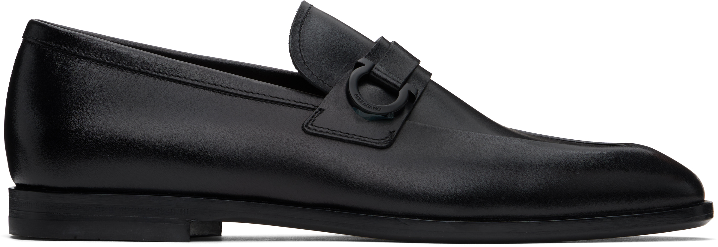 

Мокасины с орнаментом Gancini Ferragamo, черный