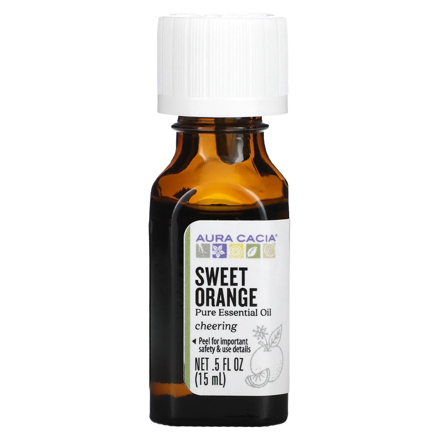 

Aura Cacia Pure Essential Oil Sweet Orange .5 fl oz (15 ml)