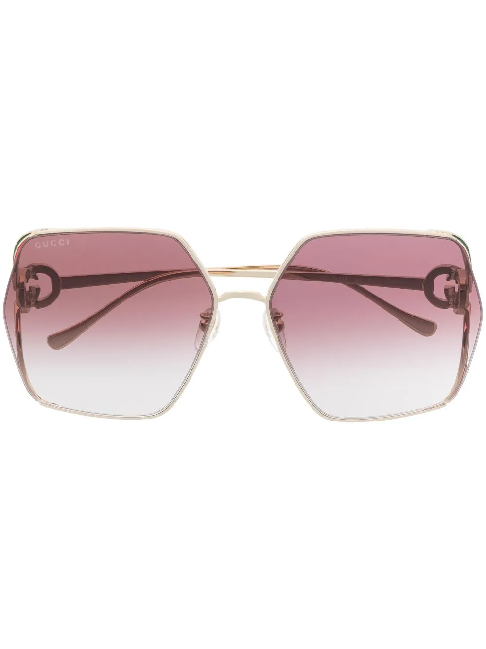 

Солнцезащитные очки в массивной оправе Gucci Eyewear, золотой