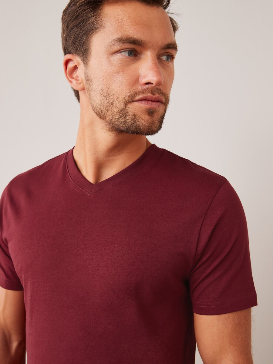 Рубашка Next Essential, цвет Wine red — фото 3