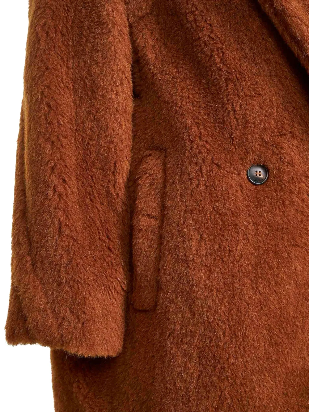 Двубортное пальто Tedgirl с лацканами Max Mara, коричневый — фото 3