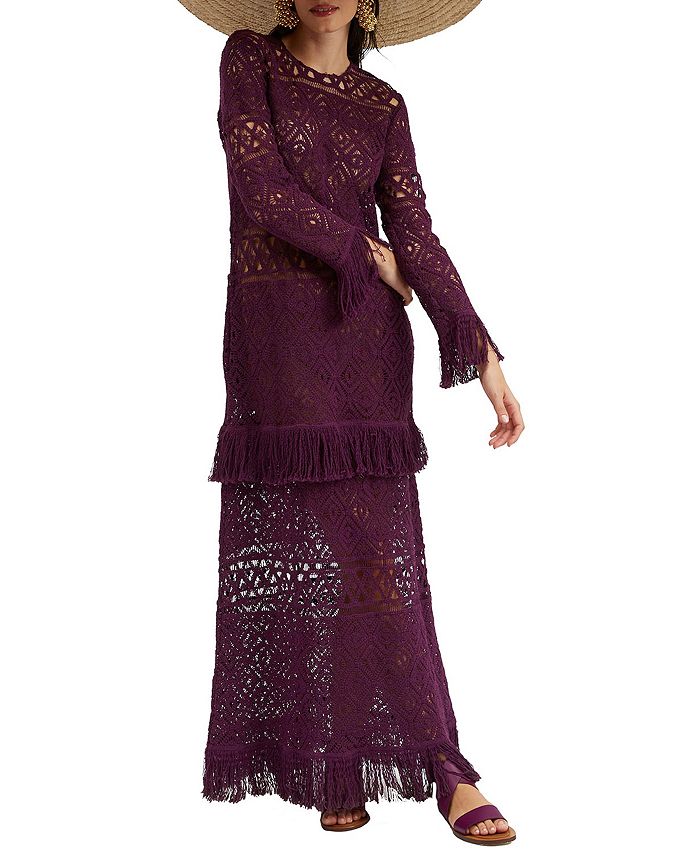 

Кружевное платье-колокол Lacey Swing La DoubleJ, фиолетовый