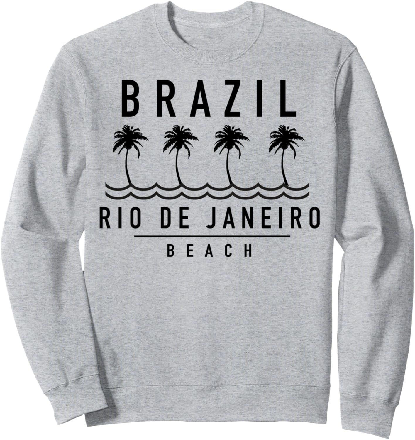

Бразильская толстовка с изображением пляжа Рио-де-Жанейро Trendy Apparel, серый
