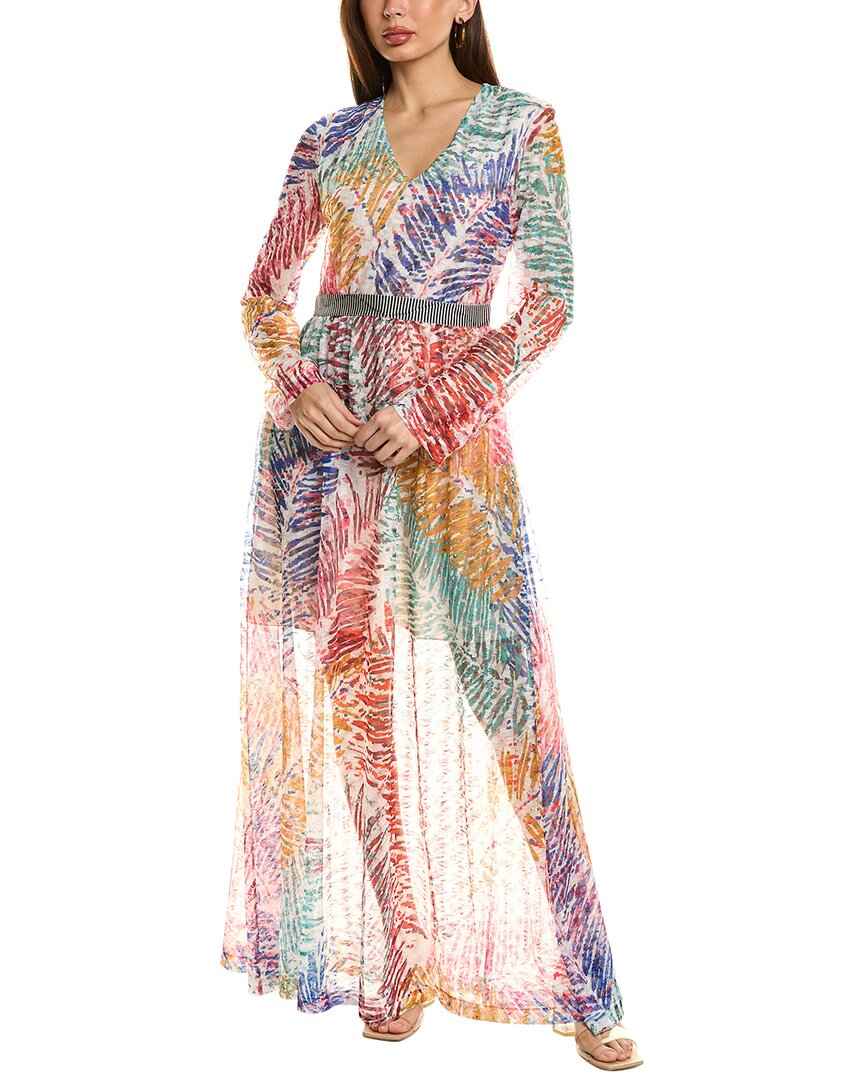 

Платье макси из кружева M Missoni, белый