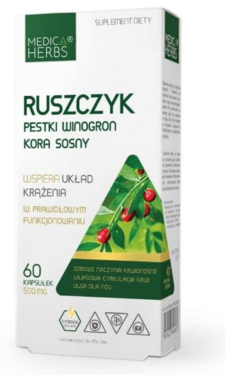 

Medica Herbs, метла мясника, виноградные косточки, сосновая кора.