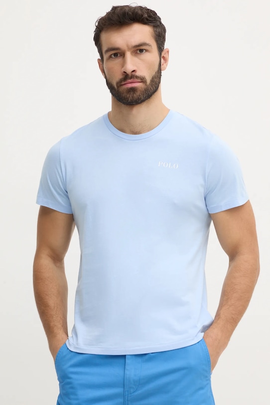 

Хлопковая футболка Polo Ralph Lauren, синий