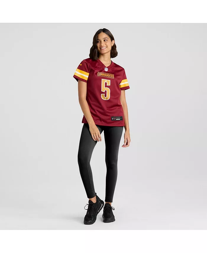 Женская игровая майка Джейдена Дэниелса бордового цвета из команды Washington Commanders Nike — фото 4