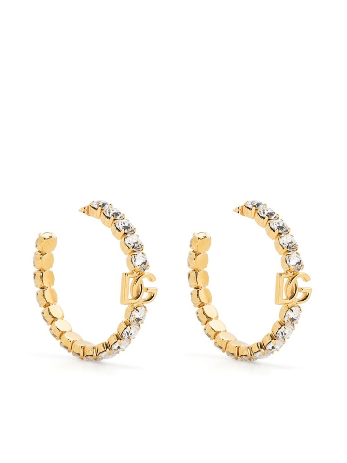

Серьги-кольца DG с кристаллами Dolce & Gabbana, золотой