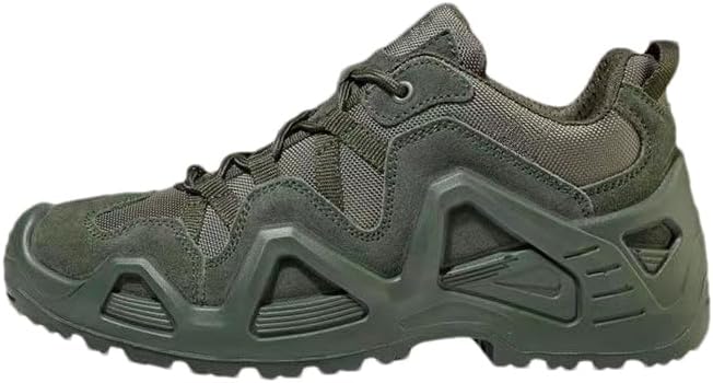 

Водонепроницаемые походные ботинки, мужские тактические ботинки, легкие военные ботинки, дышащие пустынные ботинки, низкие тренировочные кроссовки для походов на открытом воздухе, скалолазания, охоты и т.д Lzyjckh, зеленый