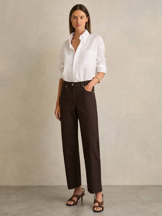 

Джинсы с прямыми штанинами petite selin Reiss, коричневый
