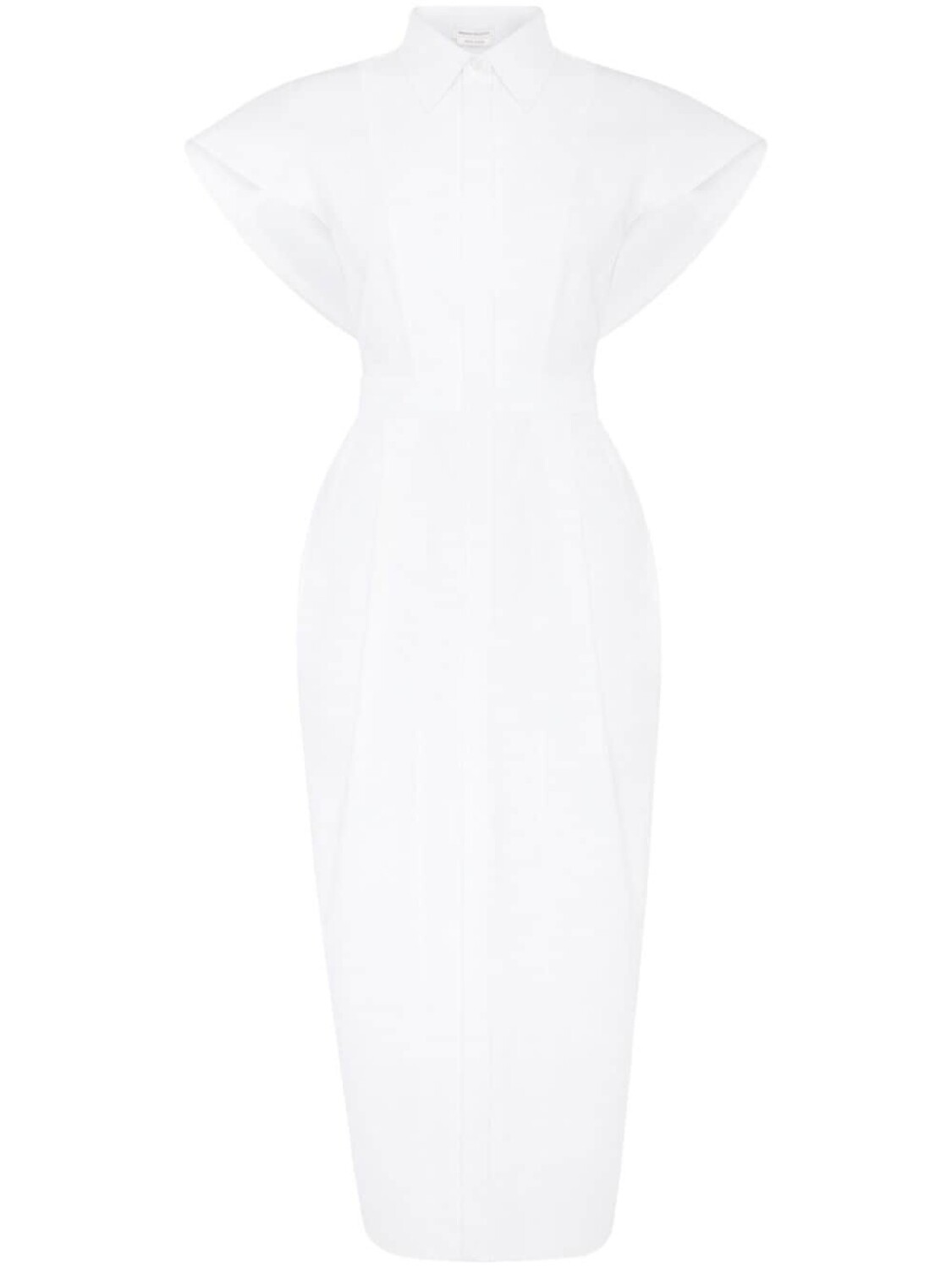 

Alexander McQueen платье миди с короткими рукавами, белый