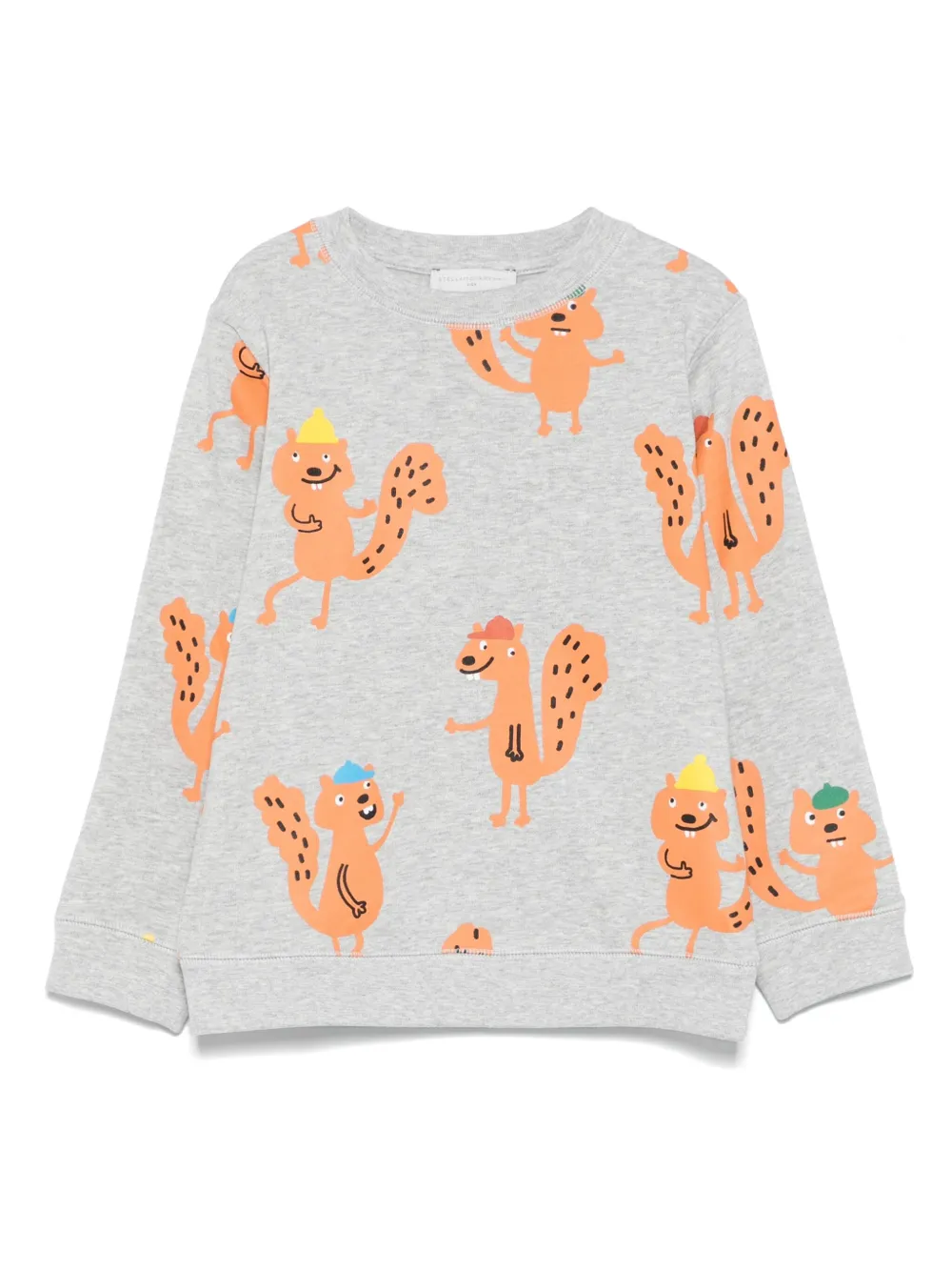 

Толстовка с принтом белки Stella McCartney Kids, серый
