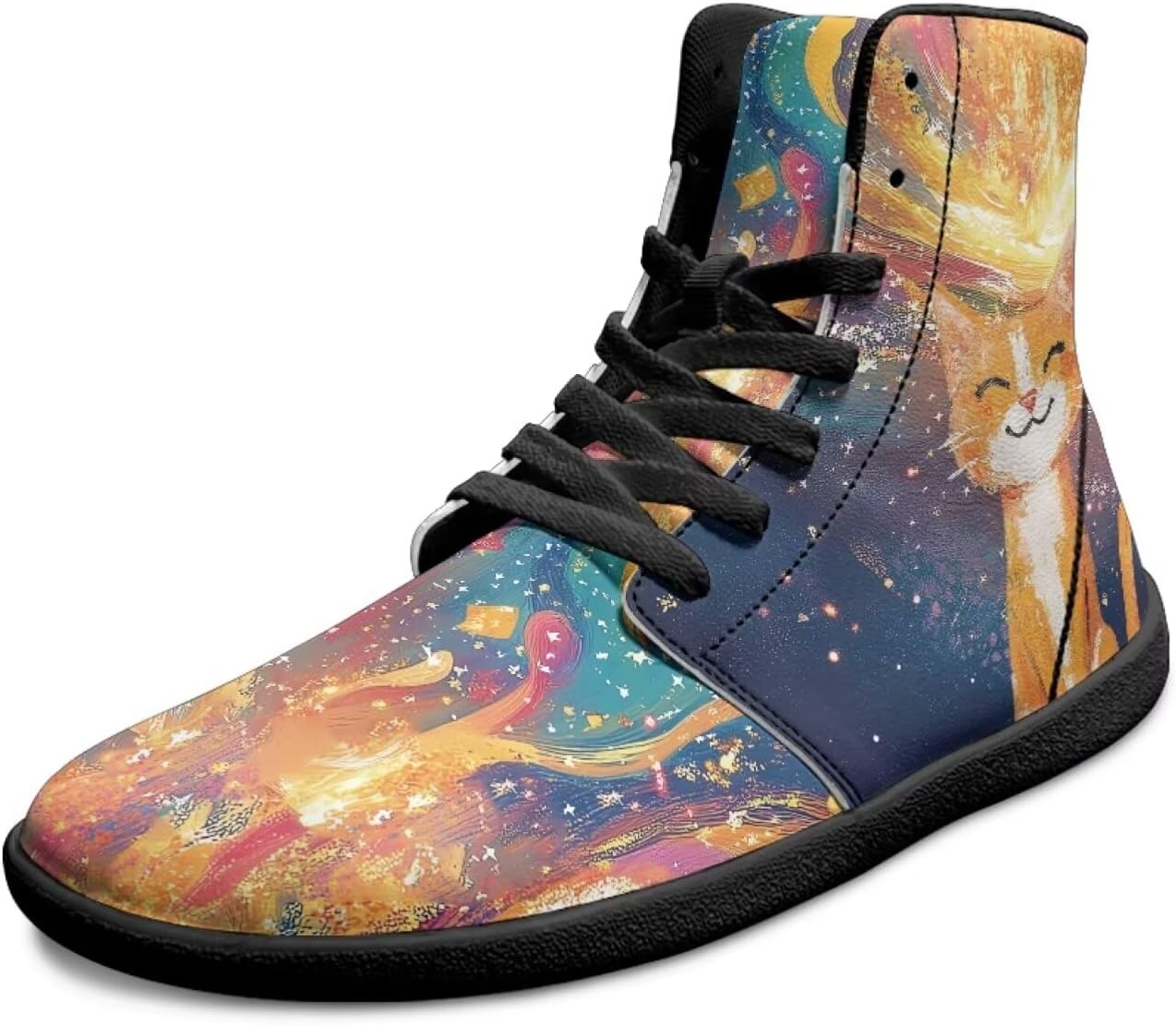 

Высокие мужские кроссовки для ходьбы босиком, противоскользящие, на шнуровке, с широким носком, повседневные, дышащие, для ходьбы и тренировок Xixirimido, мультиколор