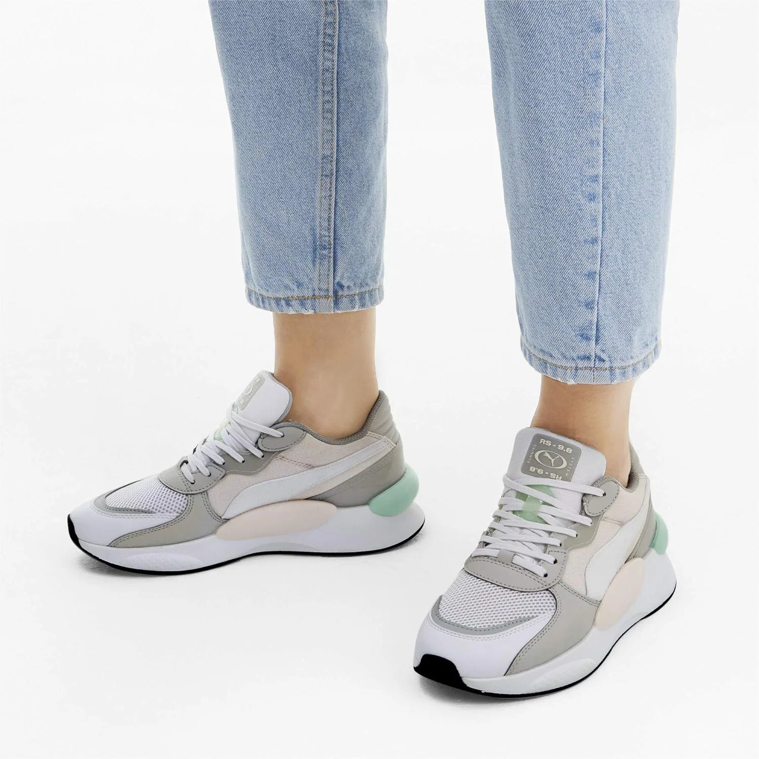 Кроссовки PUMA RS 9.8 Fresh унисекс для взрослых, Puma White Rosewater High Rise — фото 3