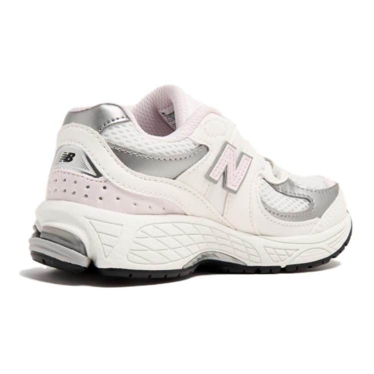 Детские кроссовки New Balance 2002R, белые с розовыми акцентами — фото 4