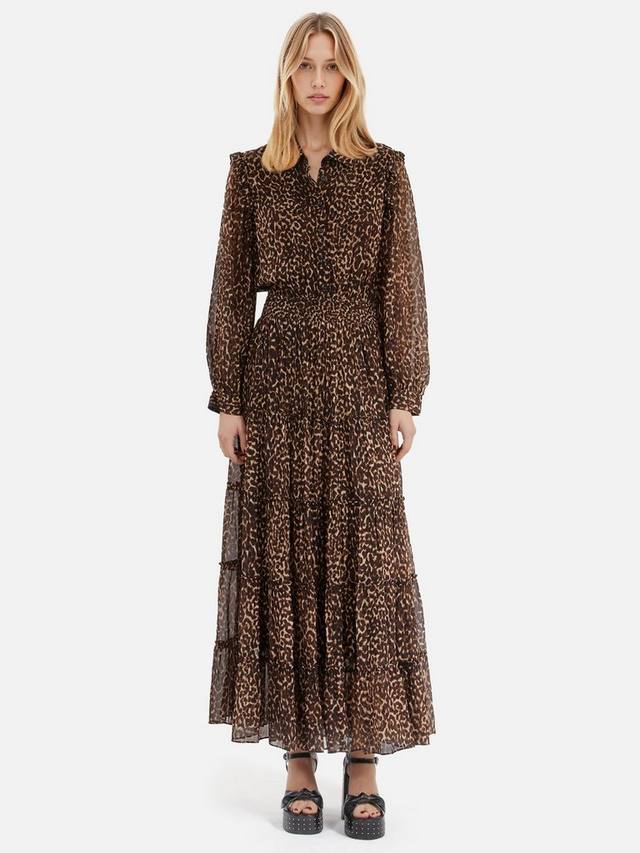 

Макси-платье с леопардовым принтом THE KOOPLES, коричневый/разноцветный