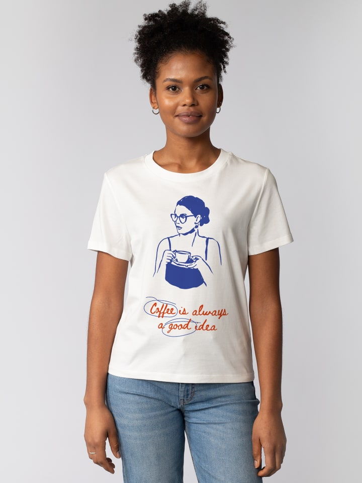 

Футболка wat Apparel T-Shirt Coffee is a good idea, белый