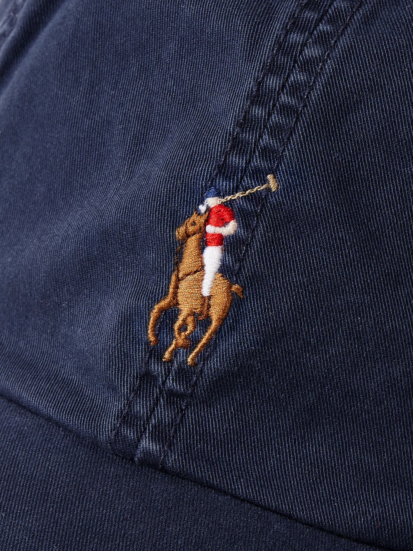 

Бейсболка из хлопчатобумажной саржи с вышитым логотипом POLO RALPH LAUREN, синий