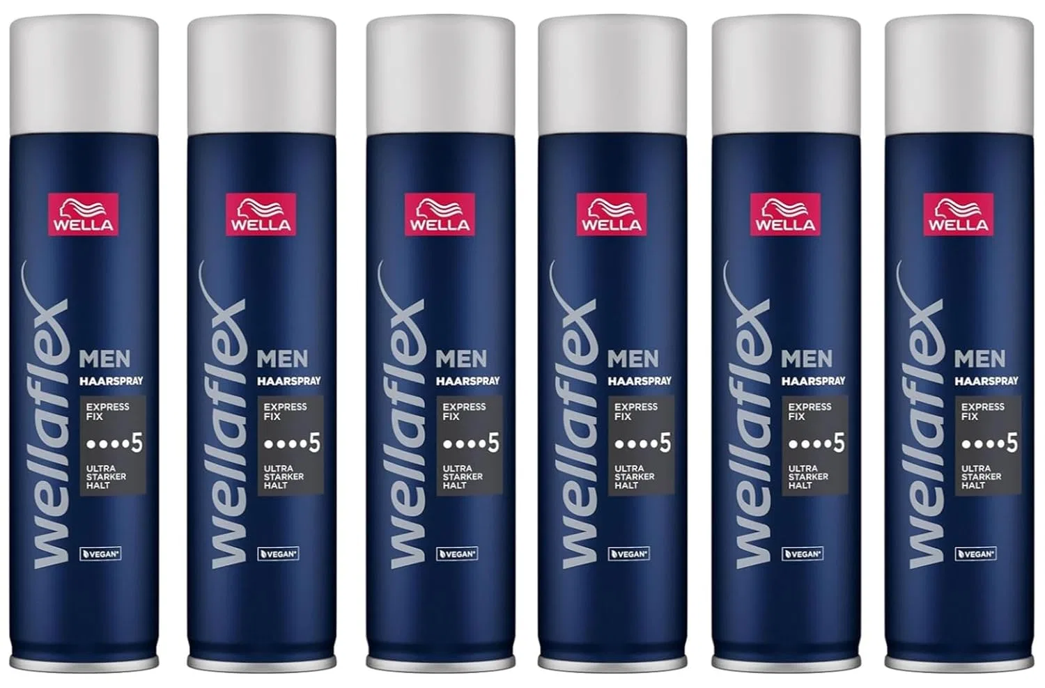 Набор мужских лаков для волос «Wellaflex Men Express Fix» ультрасильной фиксации от WELLA (6 шт.) Wella