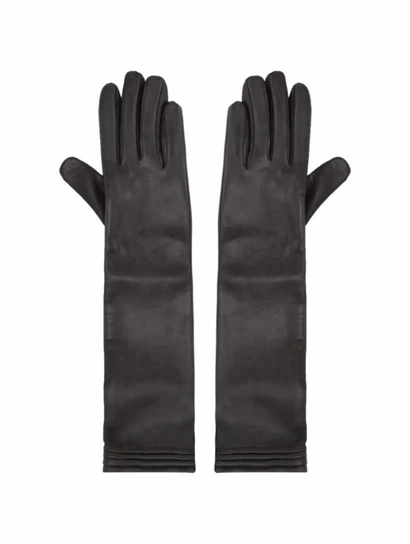 

Кожаные перчатки Kiton, серый