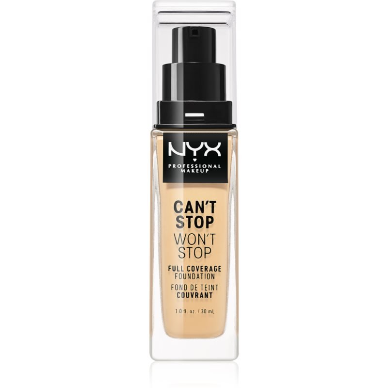 

NYX Professional Makeup Can't Stop Won't Stop Full Coverage Foundation тональный крем с плотным покрытием оттенка 6,5 телесный 30 мл Inna Marka