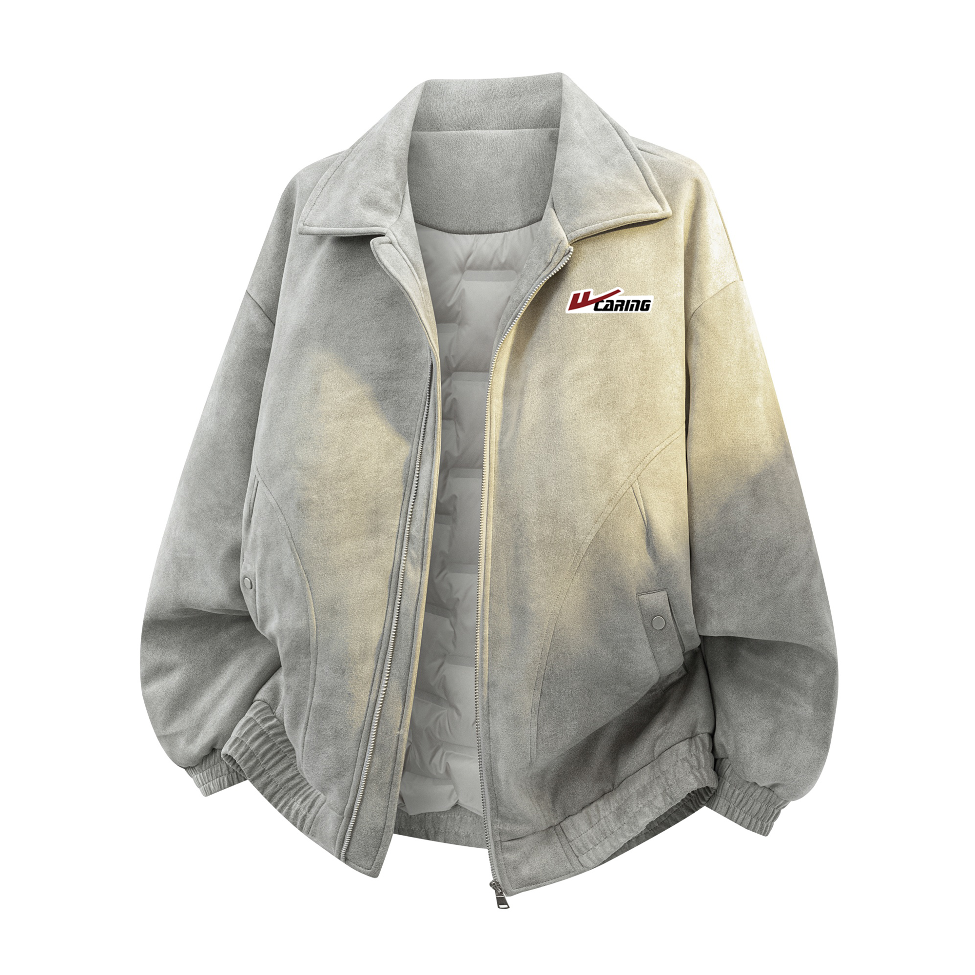 

Пуховик Unisex Lapel Fleece lined Workwear WARRIOR, space серый (diy badge)