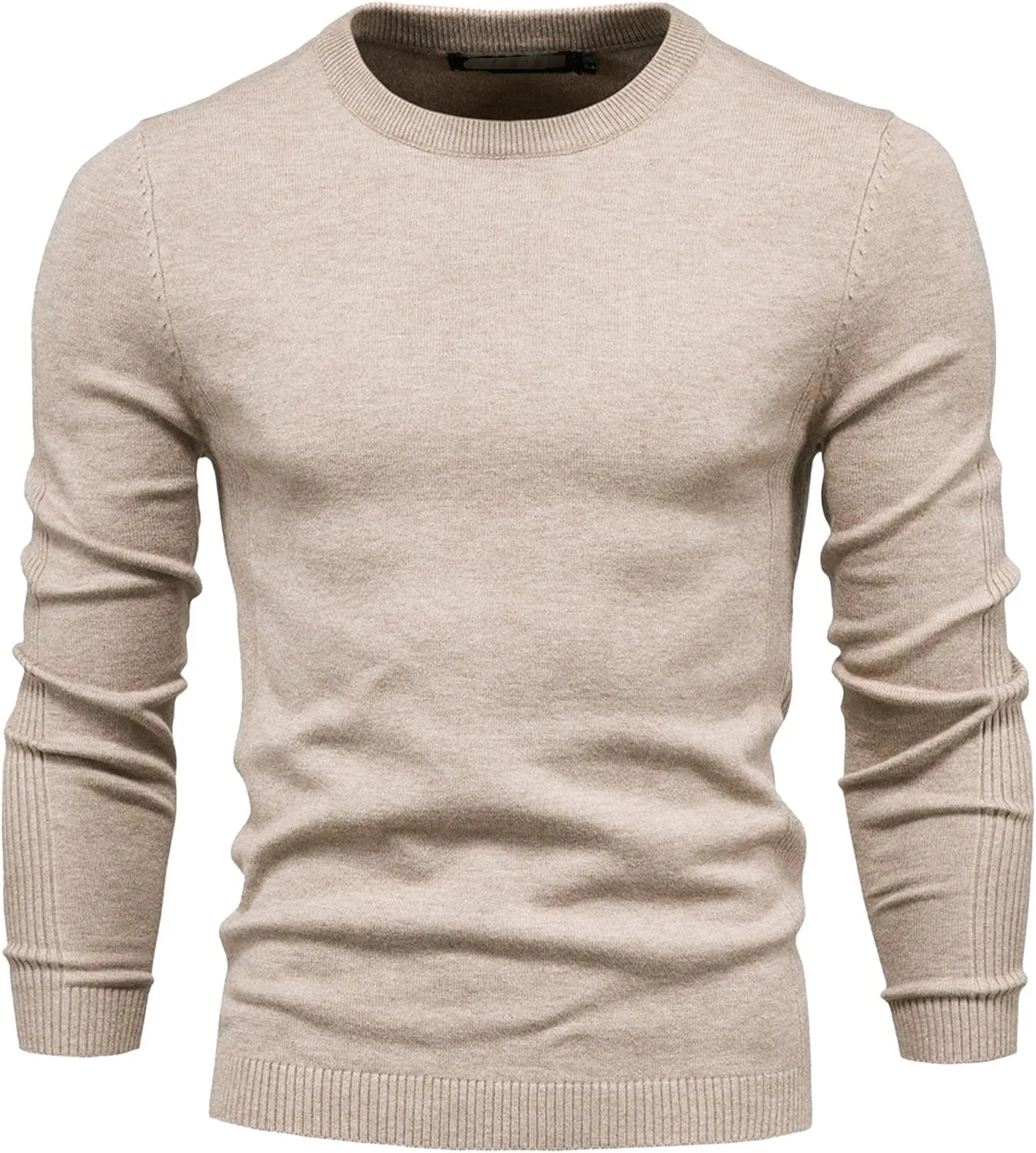 

Мужской хлопковый свитер с круглым вырезом slim fit SWJGLITTR