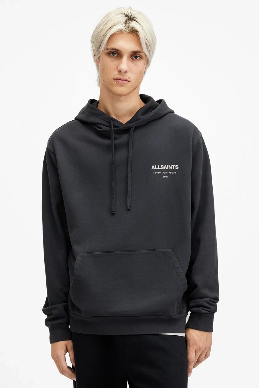 

Толстовка UNDERGROUND из хлопка AllSaints, темно-синий