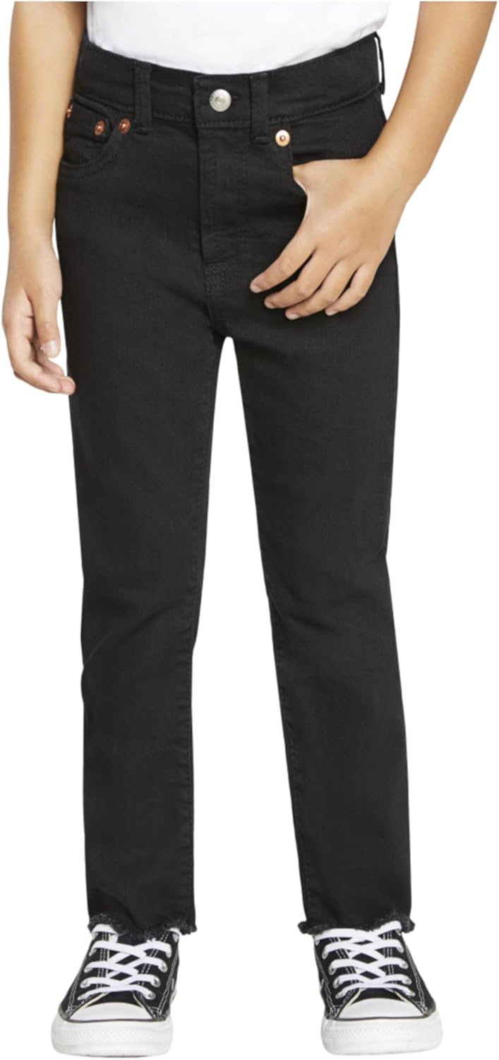 

Джинсы прямого кроя с высокой талией для девочек Levi's, Soft Black