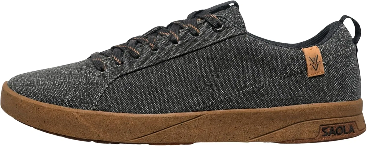 Мужские летние кроссовки SAOLA Cannon Canvas 2.0 M из переработанной серой веганской ткани
