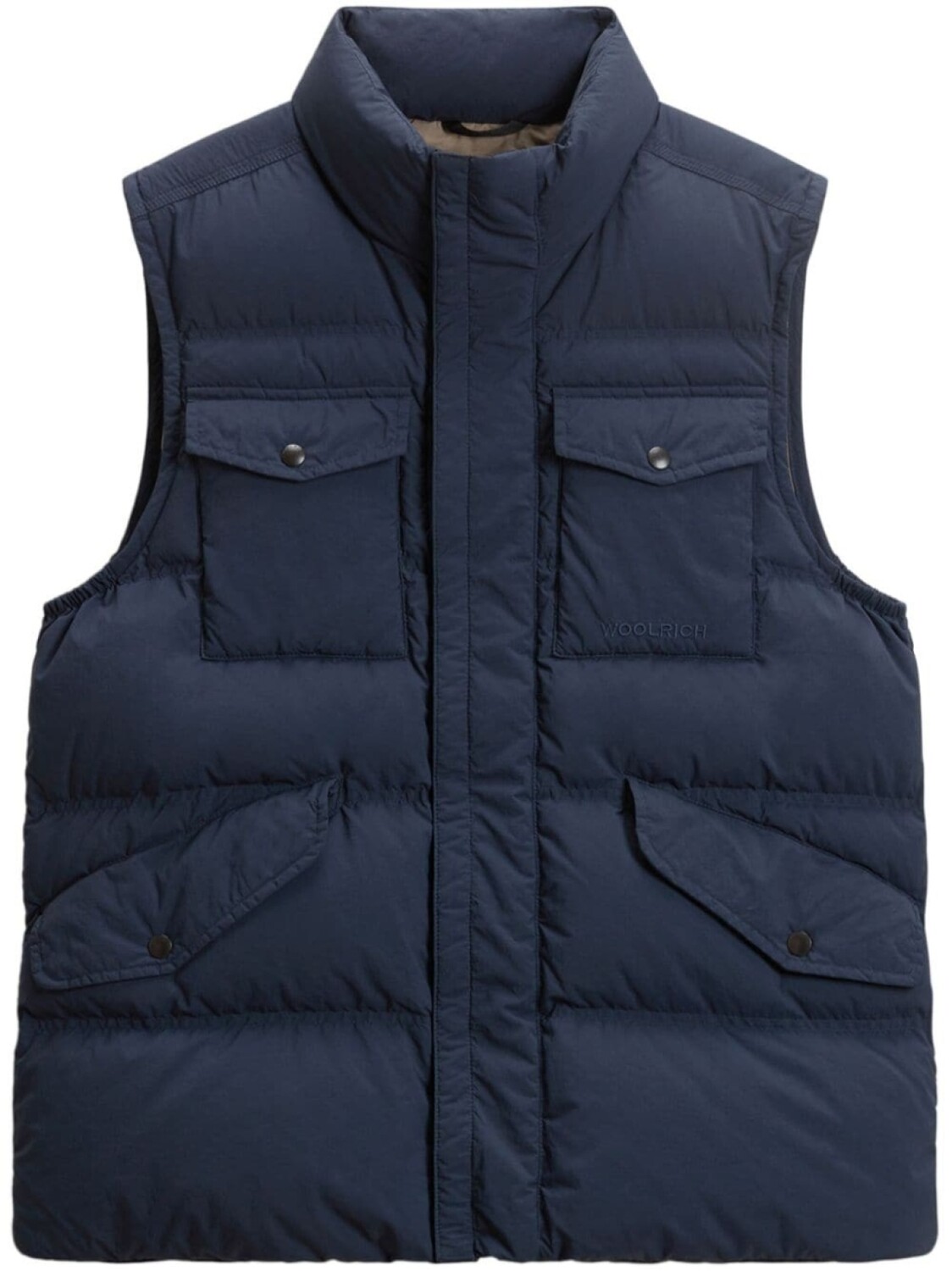 

Стеганый жилет Woolrich, окрашенный в готовом виде, синий