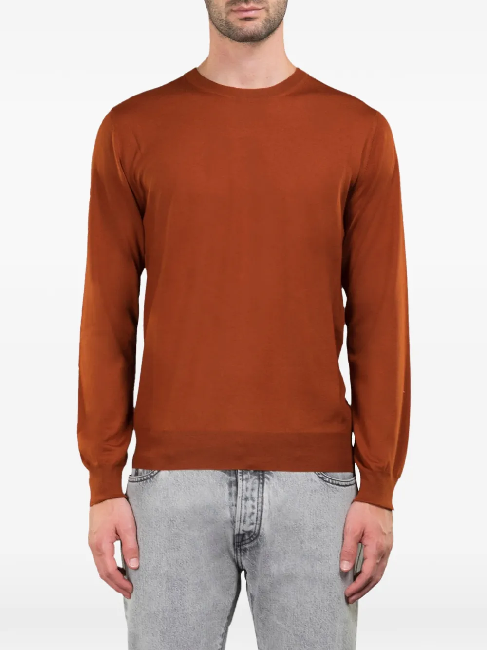 

Джемпер Orvieto с круглым вырезом и длинными рукавами Moorer, коричневый