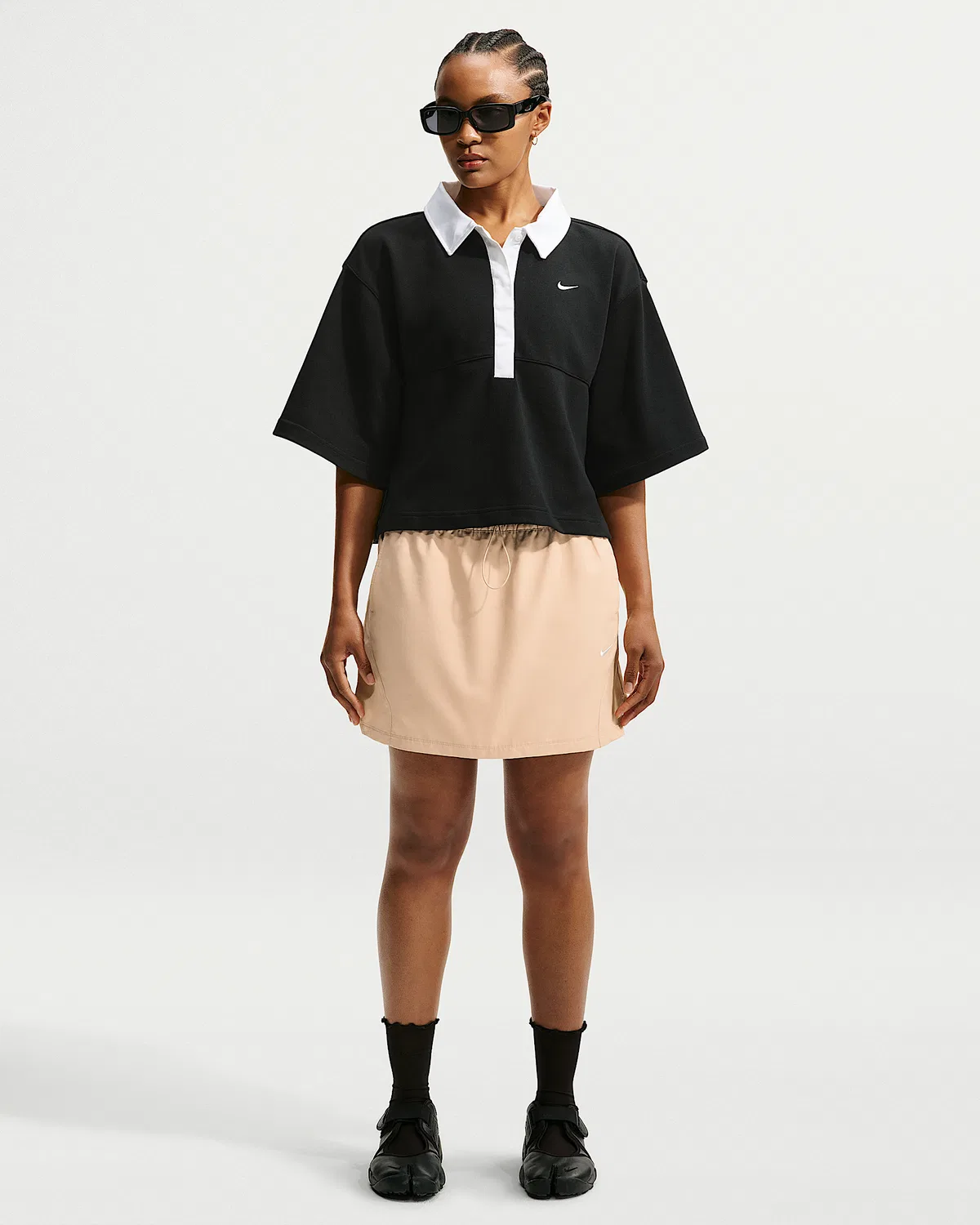 Женская мини-юбка со средней посадкой Nike Sportswear, Linen/Linen/Chalk