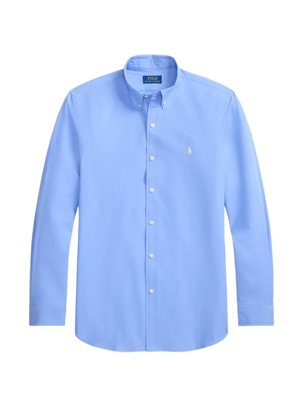 Поплиновая рубашка узкого кроя POLO RALPH LAUREN, синий