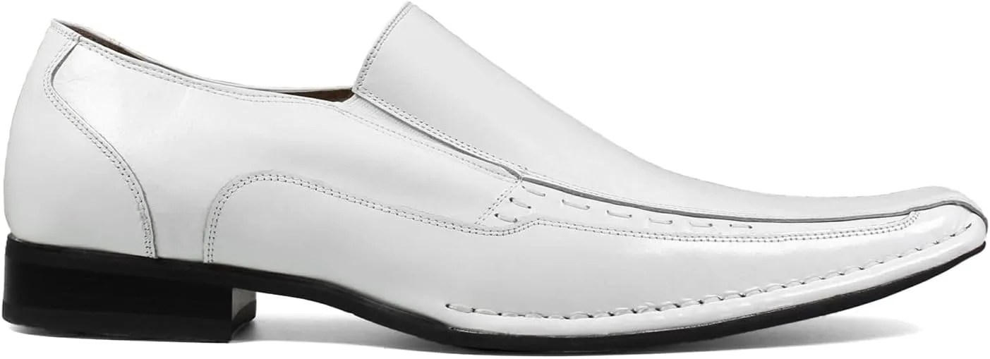 Мужские лоферы STACY ADAMS Templin Bicycle Toe Slip On, белый — фото 3