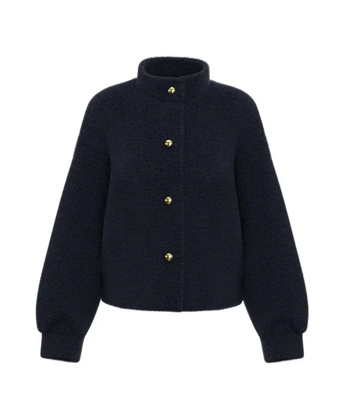 

Двусторонняя куртка из искусственного меха, черная Marella, черный