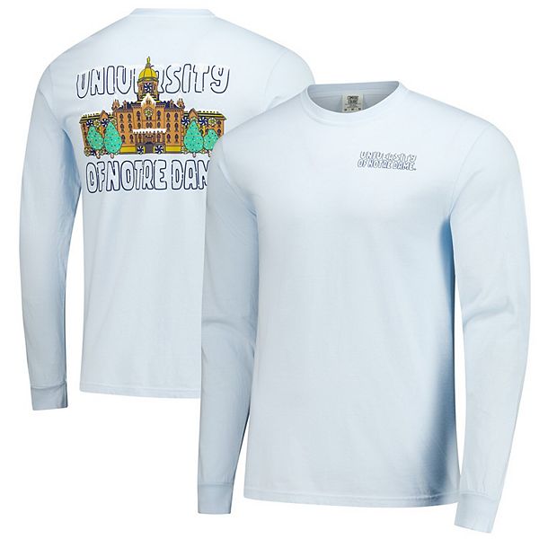 

Мужская футболка с длинным рукавом Notre Dame Fighting Irish Frosted Dreams Comfort Colors светло-голубого цвета Image One