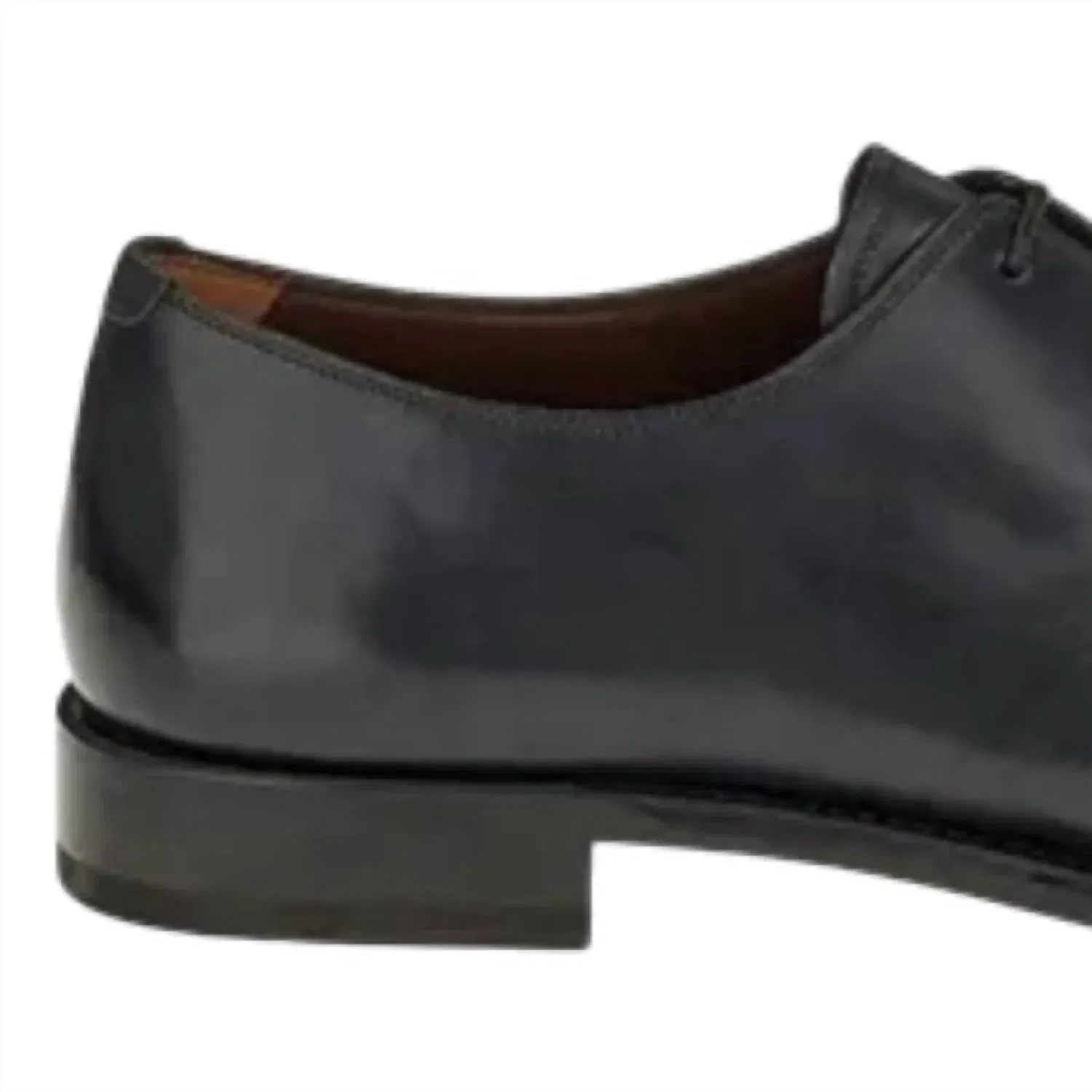 Salvatore Ferragamo Мужские кожаные туфли-дерби черного цвета — фото 3