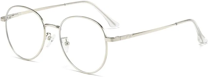 

Поляризованные очки с магнитными зажимами для мужчин и женщин, ретро-оправа круглой формы с защитой от ультрафиолета, диаметр линз 135 мм LOVQZAOF, Silver