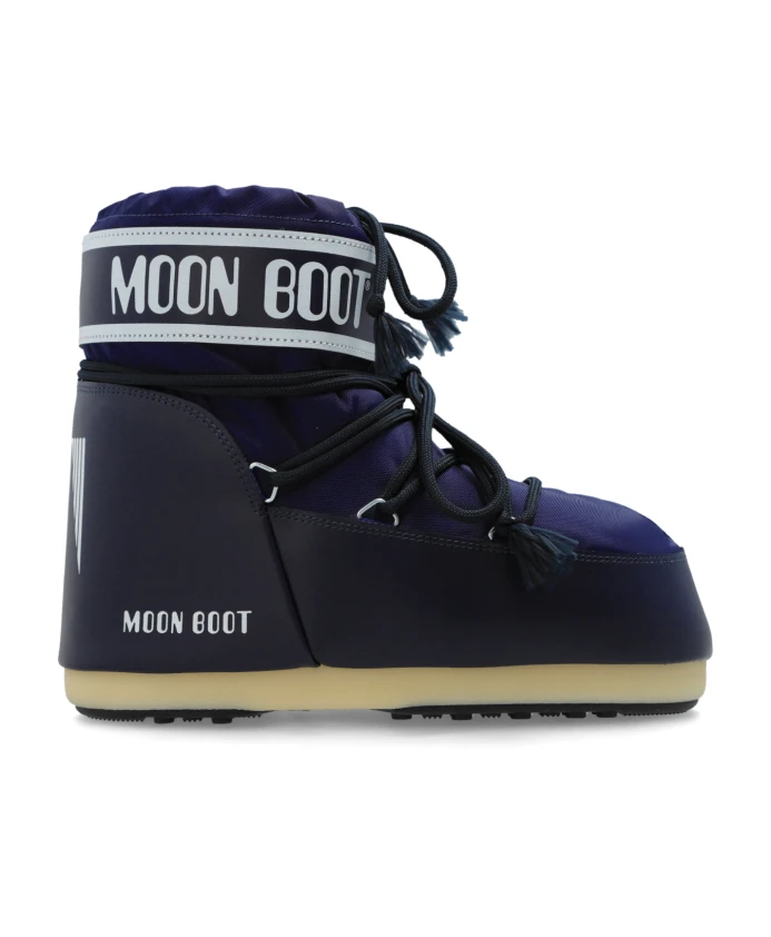 

Зимние сапоги из нейлона с низким логотипом Moon Boot, синий