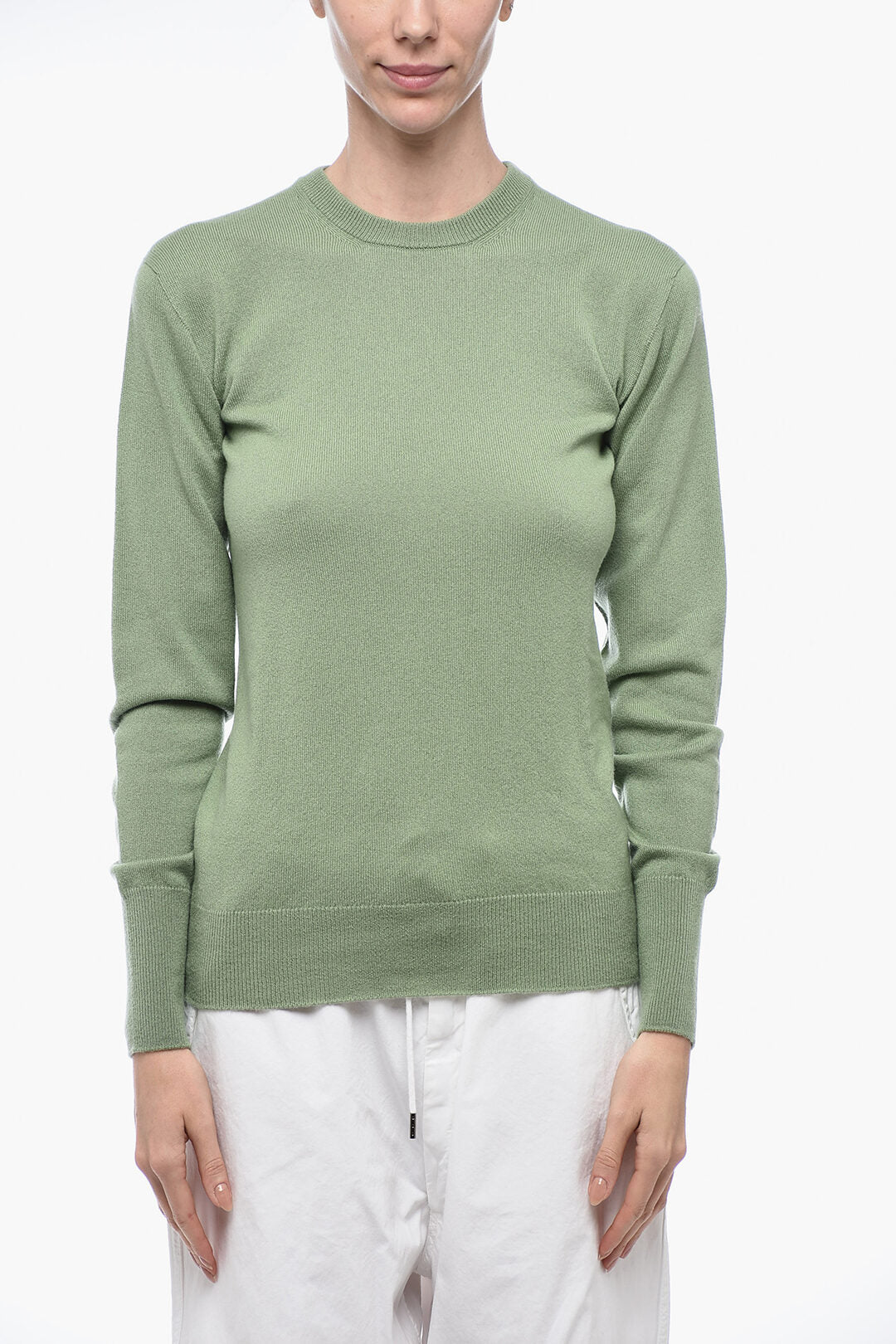

Свитер Jil Sander с круглым вырезом из чистого кашемира, зеленый