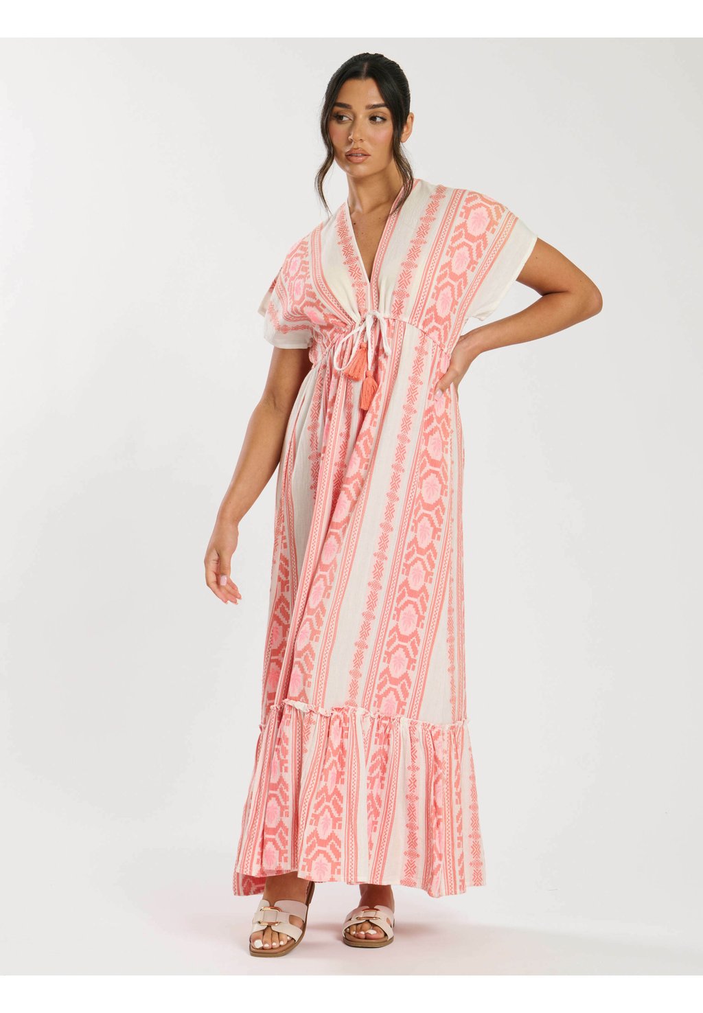 

Платье макси V NECK South Beach, розовый