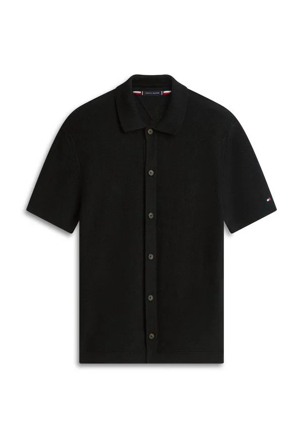 Рубашка свободного кроя из трикотажа с коротким рукавом Tommy Hilfiger, Black — фото 4