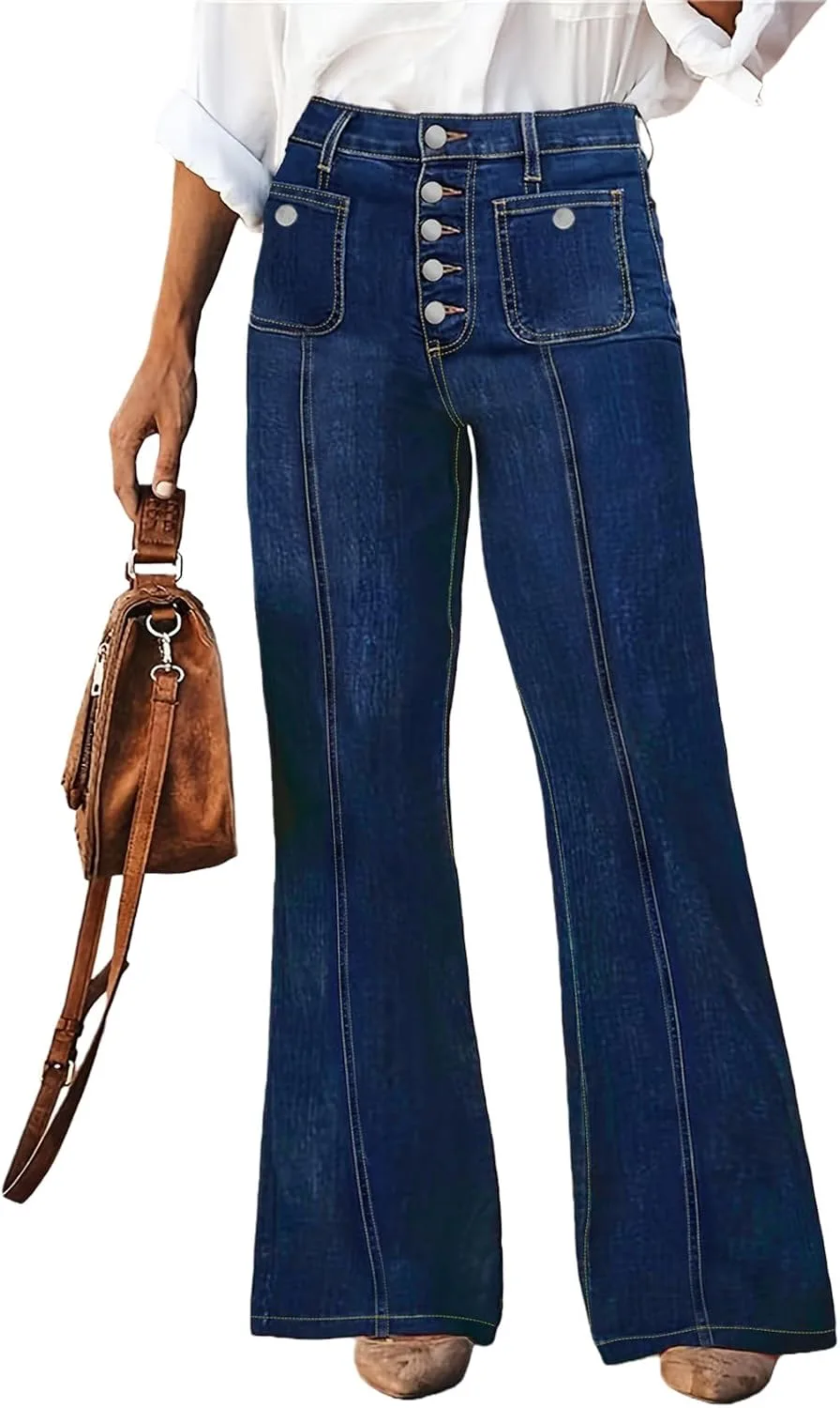 

Плюс сайз джинсы Boot Cut для женщин High Rise Stretch Cuyulitcik