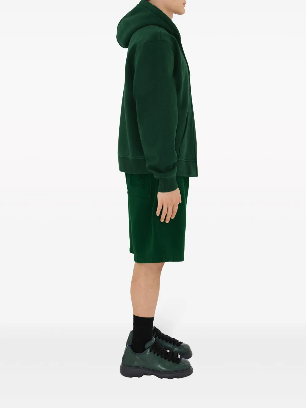 Шорты EKD BURBERRY спортивные с нашивкой, зеленые — фото 4