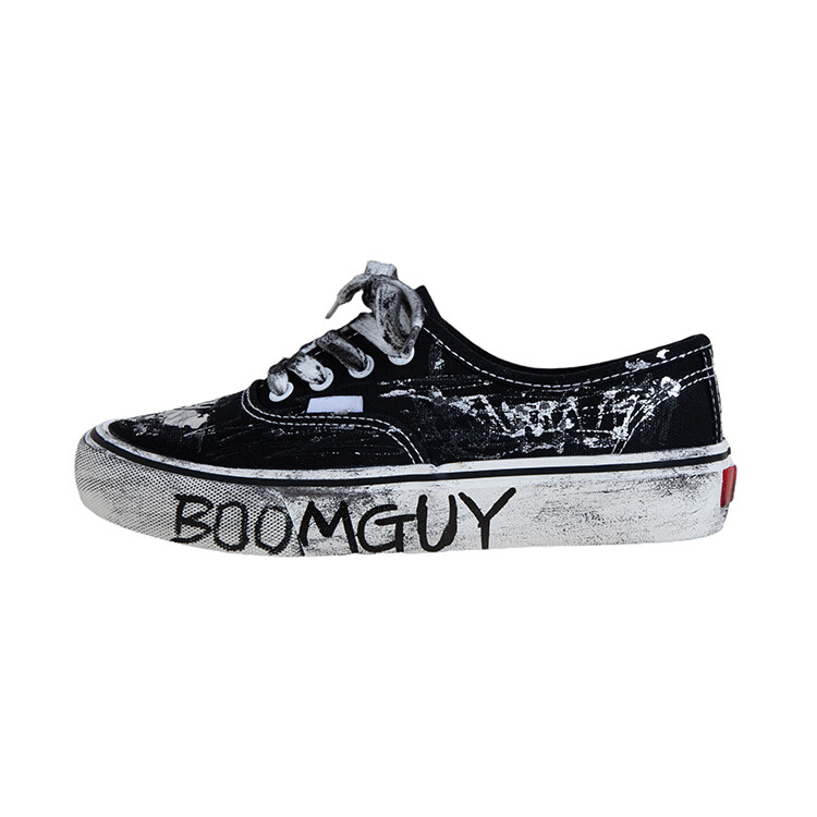 

Холщовые кеды женские низкие черный Boom Guy